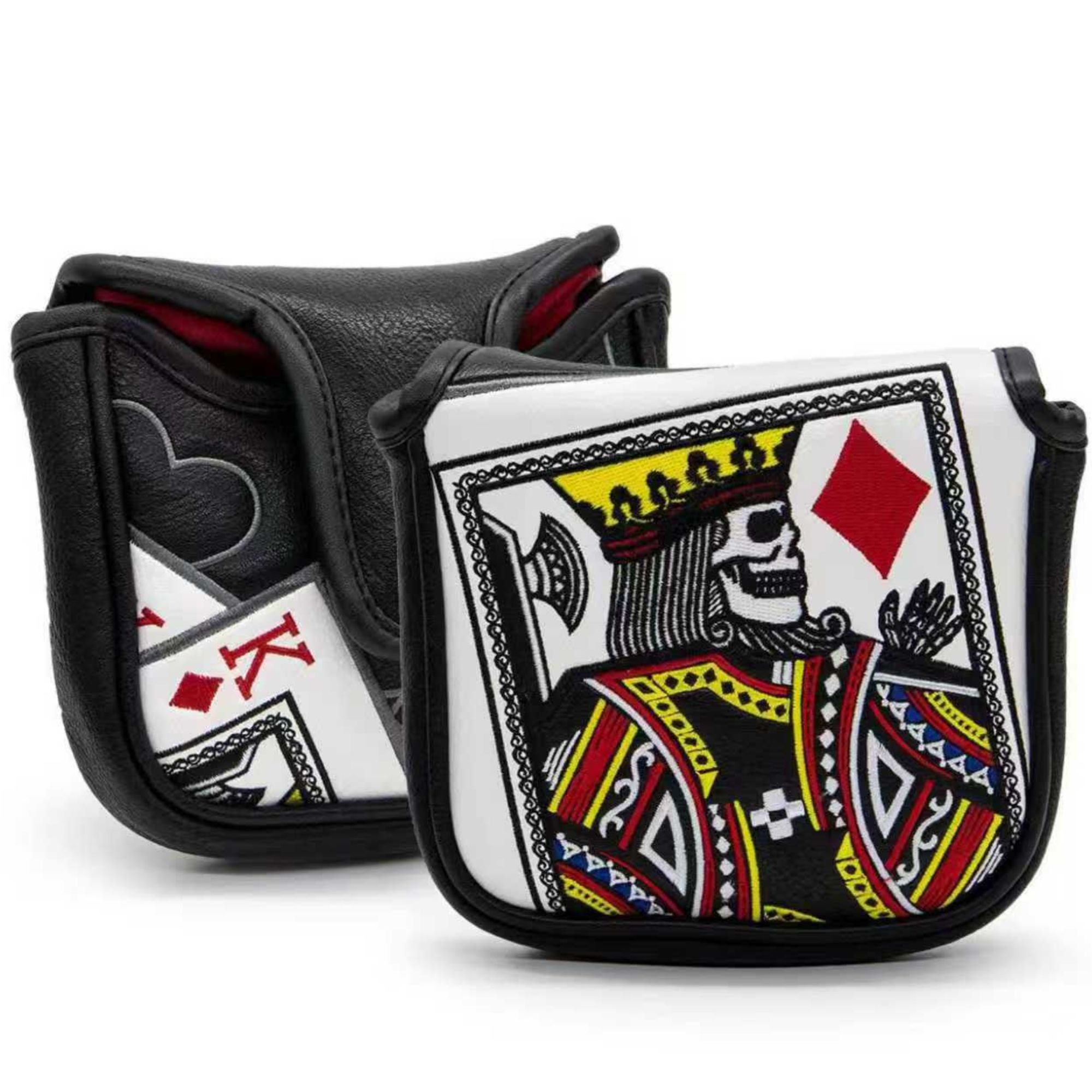 Men Accessories To Gift - King Of Hearts geborduurde hamerputter met