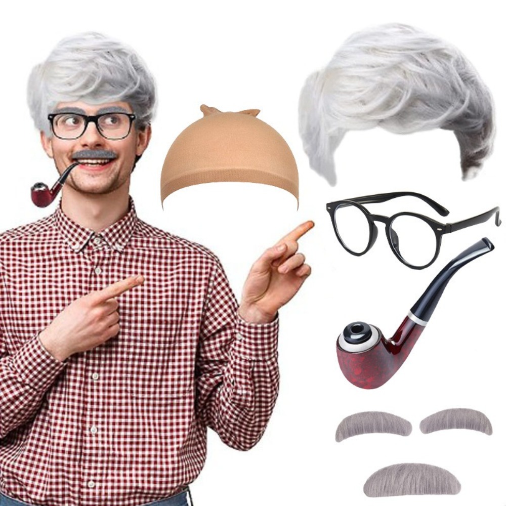 Men'S Accessories Glasses - Opa Cos Pruik Pak Toneelstuk Uitvoeren