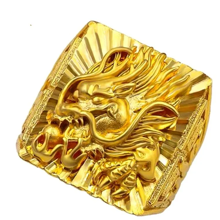 Men'S Yellow Accessories - Echte Pure K Goud Kleur Reliëf
