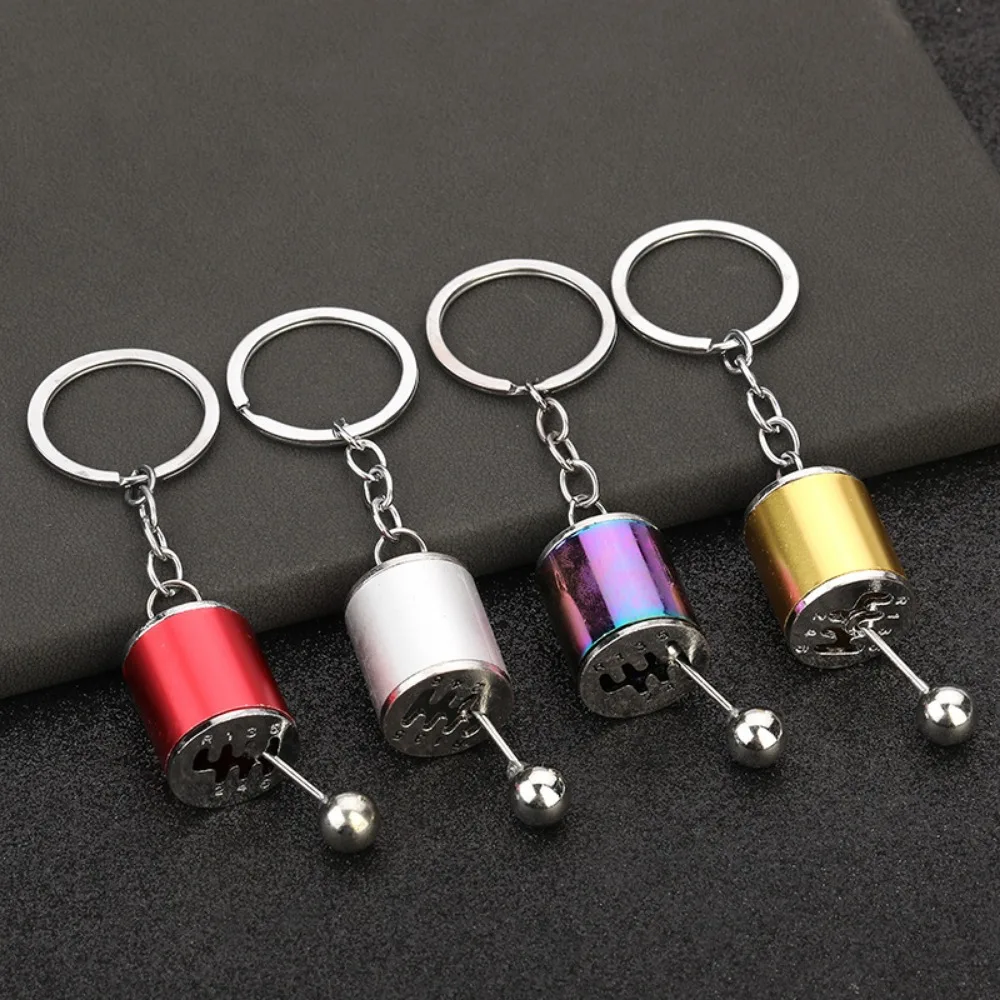 Men'S Yellow Accessories - Creatieve metalen mini-auto-onderdelen handgeschakelde sleutelhanger autoliefhebber