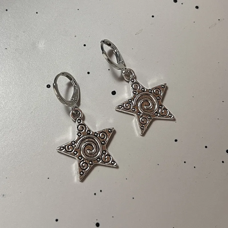 Men'S Accessories In The 90S - Vintage Goth Zilver Kleur Spiraal Vortex