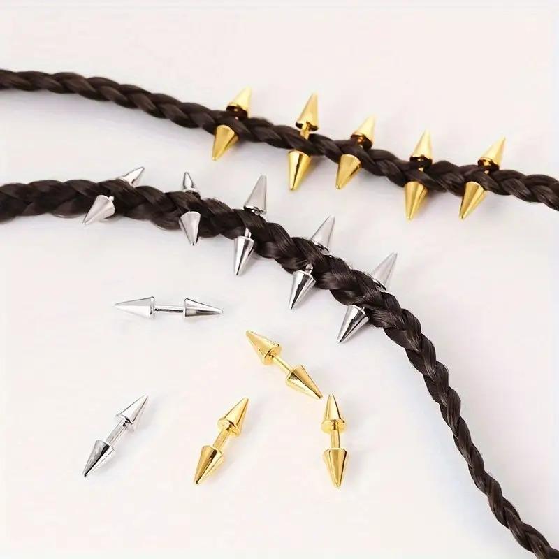 Tie Clip Set - 5pcs Set Spiked Haarclips Punk Hip-hop