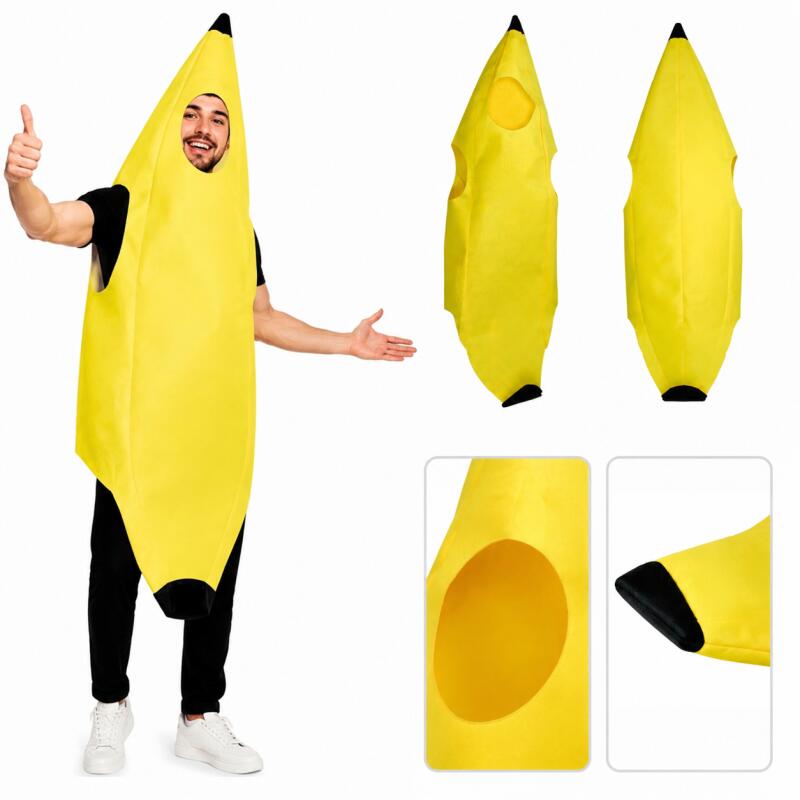 Men'S Yellow Accessories - Volwassen bananenkostuum grappig fruit jumpsuit Halloween