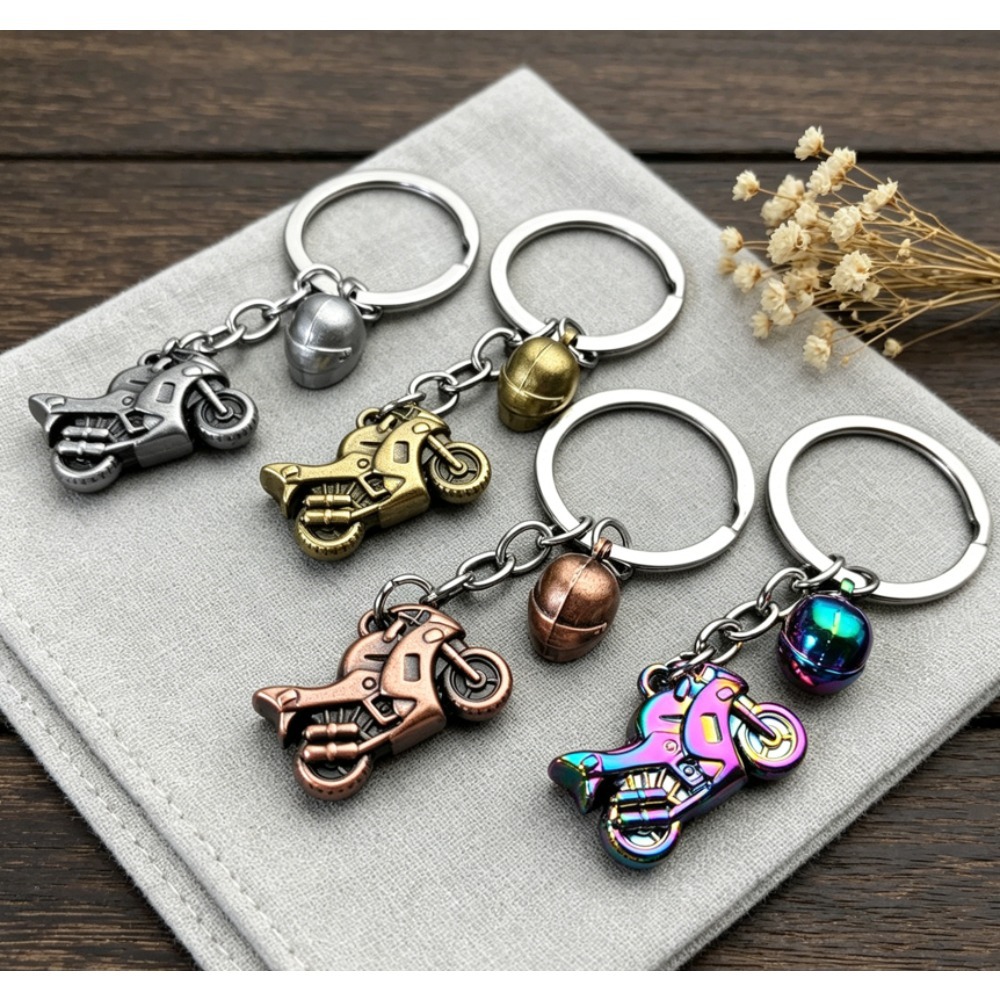 Men'S Yellow Accessories - Motorfiets sleutelhanger creatief metalen model auto