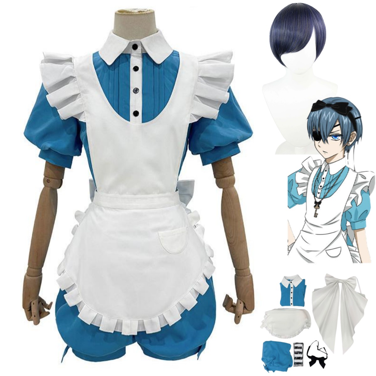 Men Accessories For Suit - Anime Ciel Phantomhive Smile Cosplay Kostuum