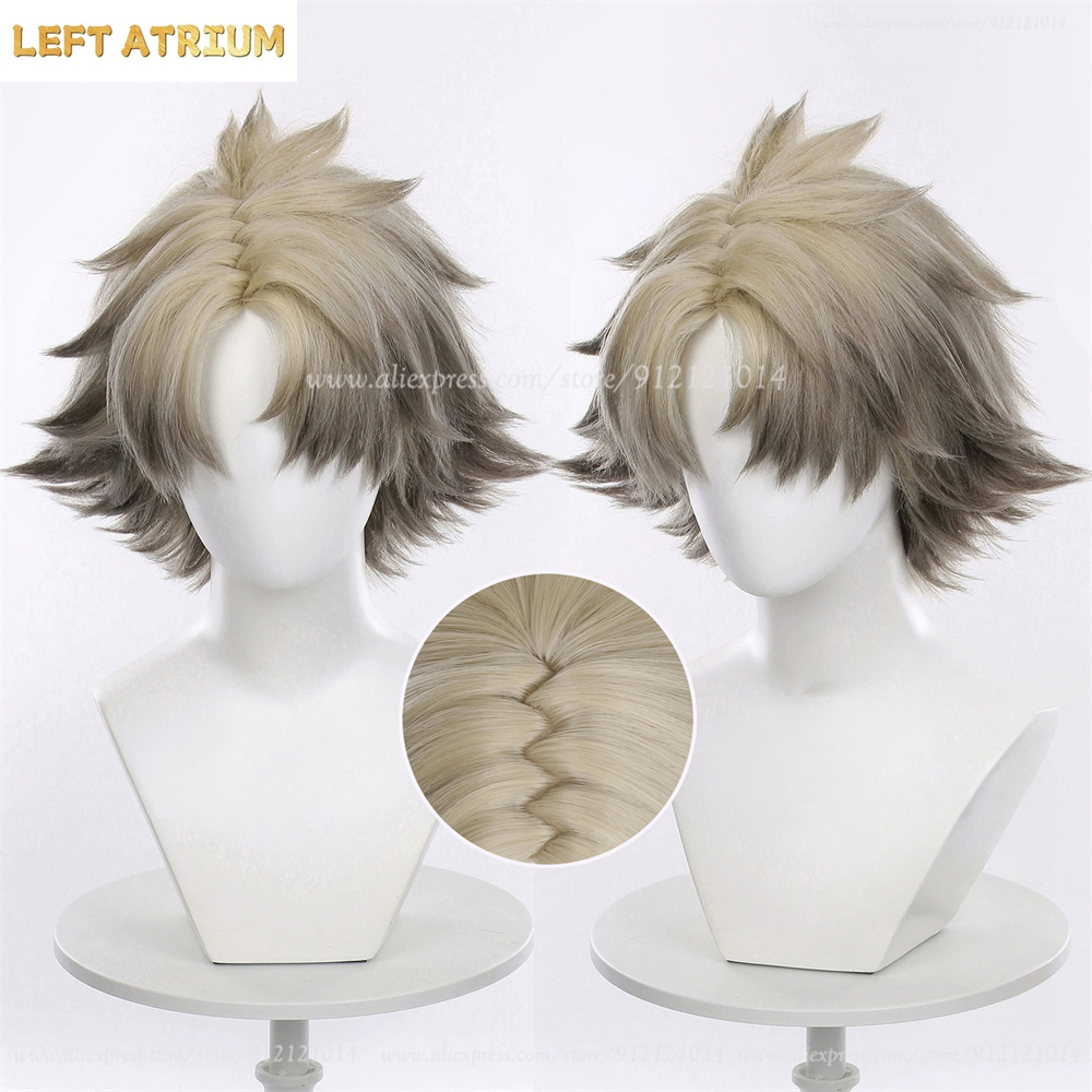 Men'S Yellow Accessories - Rudo Surebrec Cosplay Pruik 25 cm