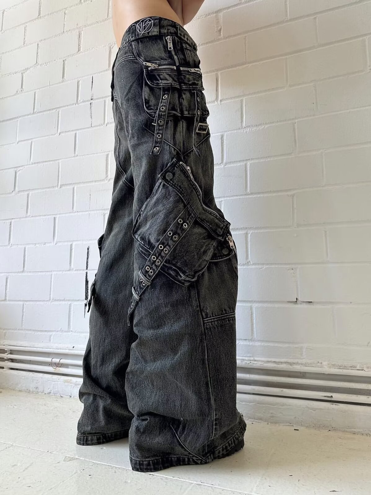 Y2K Zwarte Gothic Punk Multi-P - Men'S Accessories For Jeans recensie en prijs