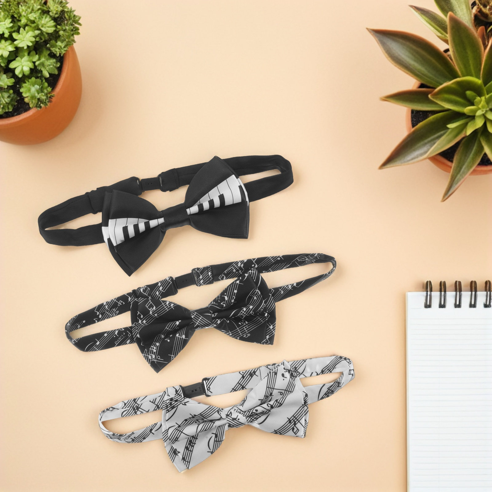 3-delige muzieknoot vlinderdas - Tie Clip Set recensie en prijs
