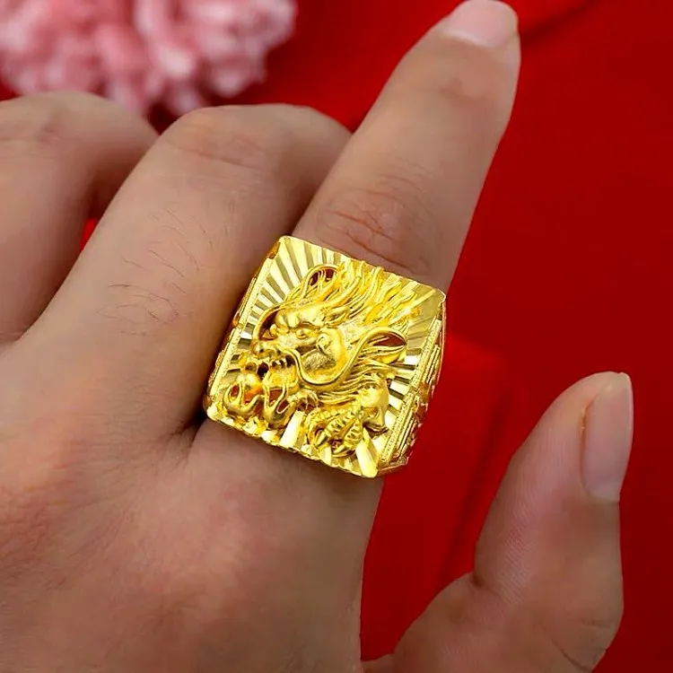 Echte Pure K Goud Kleur Reliëf - Men'S Yellow Accessories recensie en prijs