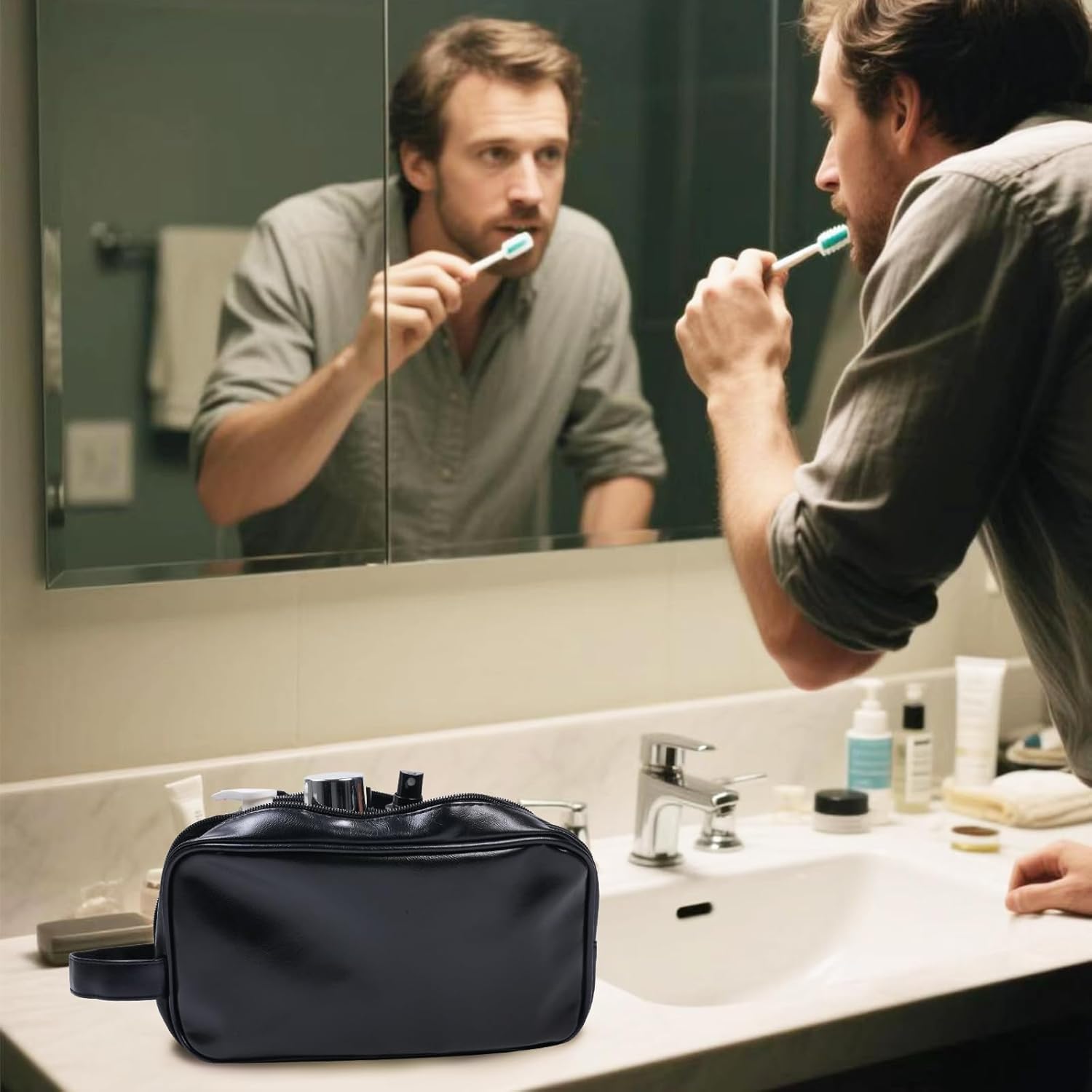 Reistas voor heren, grote toil - Men Accessories Kit Bag recensie en prijs