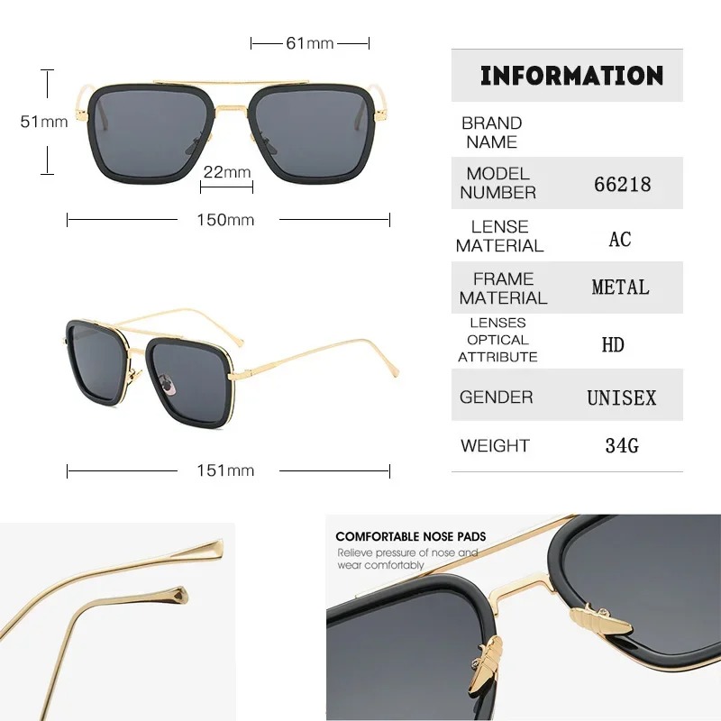 Steam Punk Tony Stark zonnebri - Men'S Accessories Glasses recensie en prijs